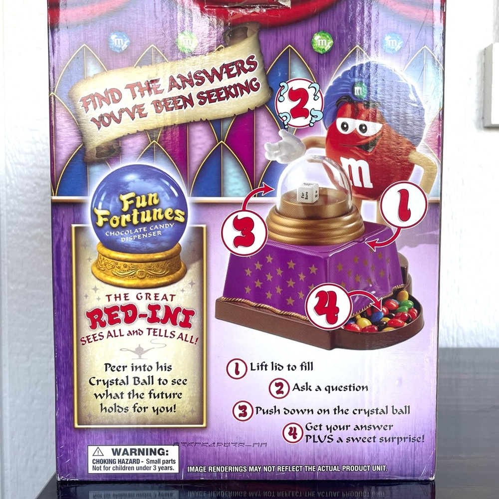 M&M's 2008 The Great Red-ini Fortune Teller Candy Dispenser - New In Box - Picture 3 of 5
